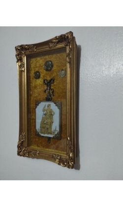 MID CENTURY CUSTOM FRAME GREEK - ROMAN SHADOW BOX WLL ART 14"×8"