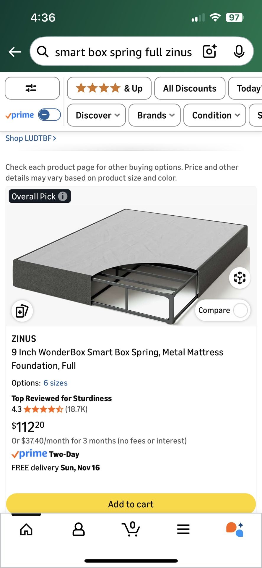 New Full Size Box Spring 