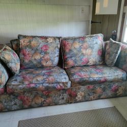 floral couch 96 in wide