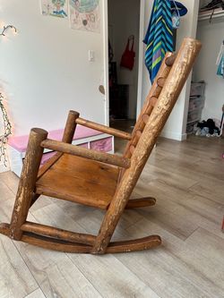 Wooden Log Rocking Chair