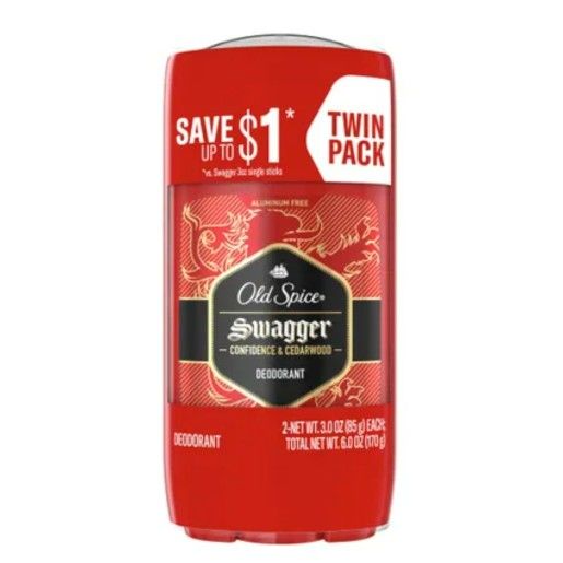 Old Spice Red Collection Swagger Deodorant for Men, 2.6 Ounce, 3 Count
