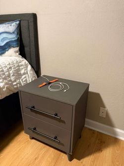 Night Stand / Queen Bed Size With Frame