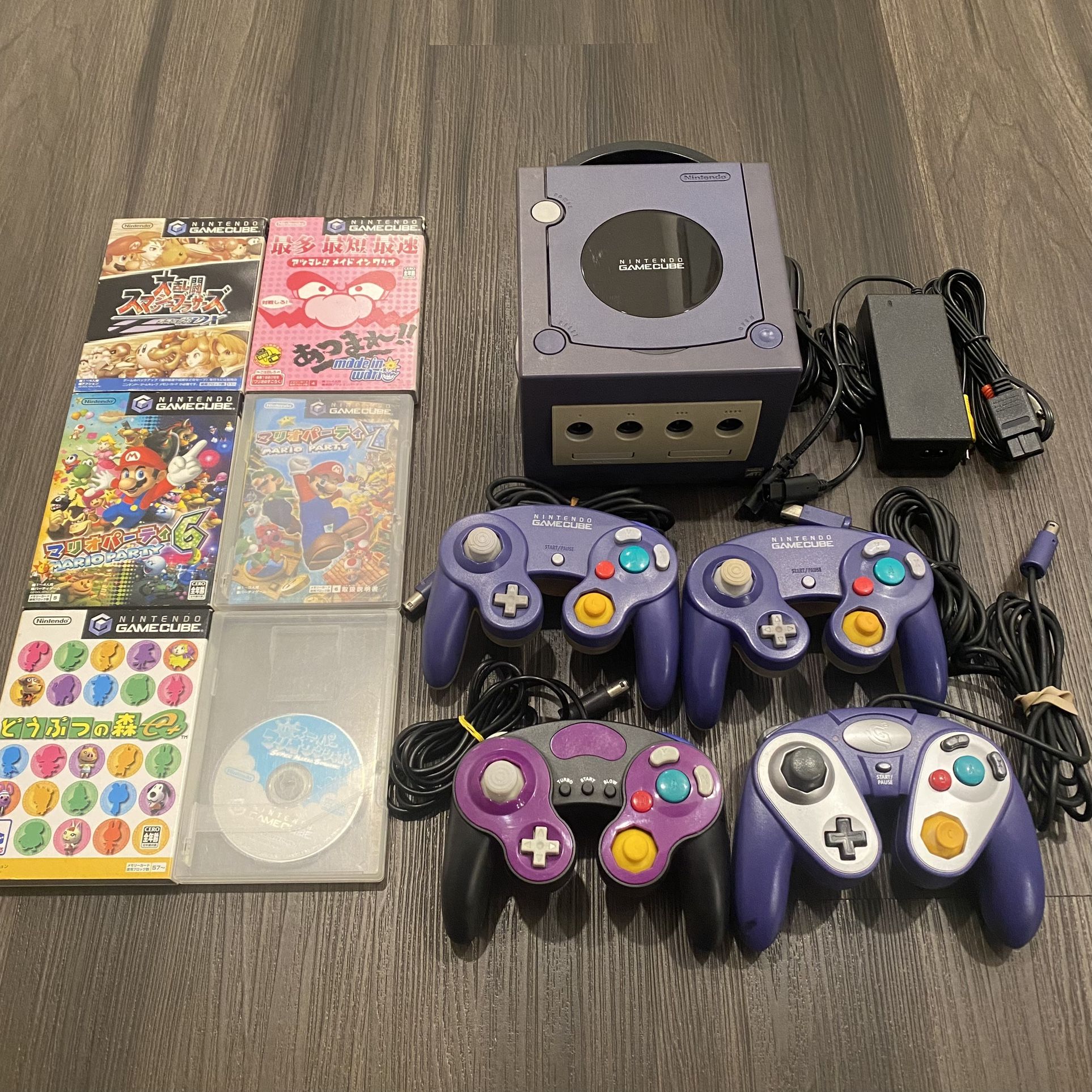 Indigo Nintendo GameCube Console Bundle With controllers and Games