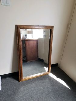 Oak Frame and Mirror