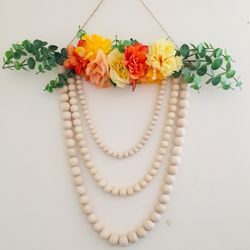 Boho Wood Bead Wall Decor