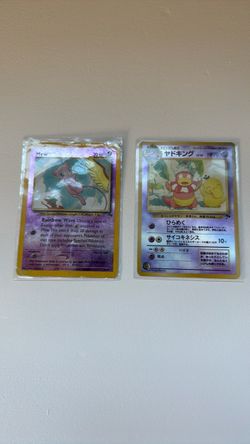 Holo Pokémon Cards Mew and Japanese Slowking