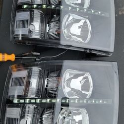 07-13 Chevrolet Silverado LED Headlights Luces Micas Calaveras Faros Faroles Focos Chevy