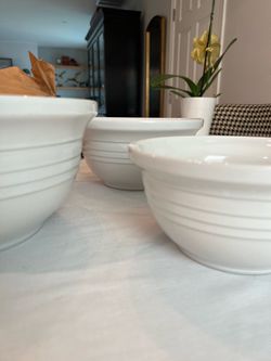 Crate and Barrel set of 3 mixing bowls