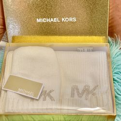 Michael Kors Knit Scarf And Hat Set