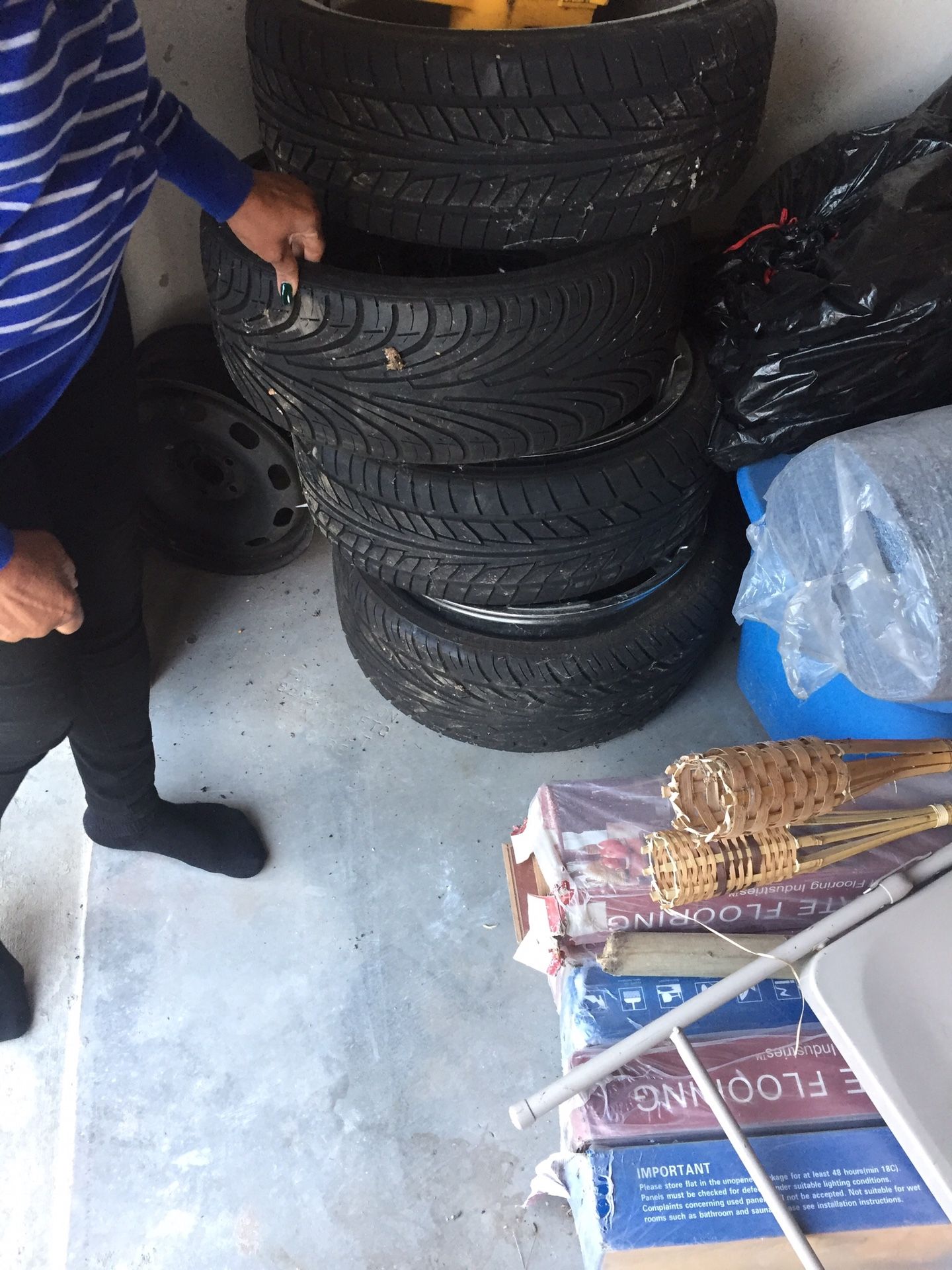 Old Tires w/ Rims (20 inches)