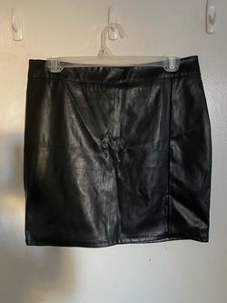 Black leather skirt