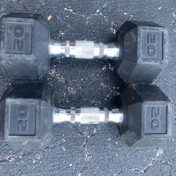 Pair Of 20 Pound Dumbells! 