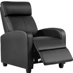 🔥🔥🔥Recliner Chair for Living Room Home Theater Seating Single Reclining Sofa Lounge with Padded Seat Backrest (Black)