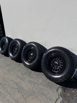 KMC KM552 IMS 6x5.5 17" Black Wheels With New 33” Mickey Thompson Baja Boss All-Terrain Tires