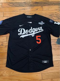 Black Los Angeles dodgers World Series Freddy freeman jersey