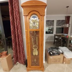 Genuine Oak Grandfather Clock