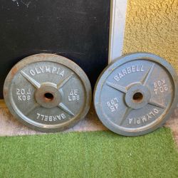 Olympia 45lb Weights (2)