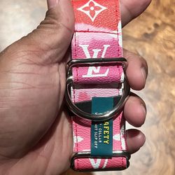 FOR SALE: Custom LV Medium/Large  Dog Safety Collar - $30
