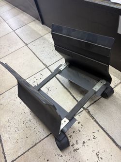 Staples Adjustable Mobile CPU Tower Stand / Computer Cart on Caster Wheels (Black)