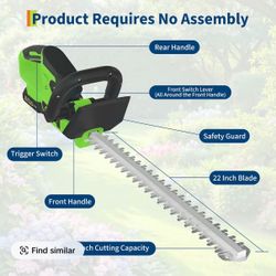 GARVEE Powerful 20V Electric Hedge Trimmer