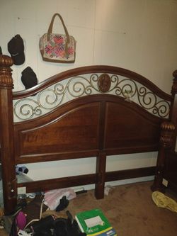 King Size Wood Frame With Box springs