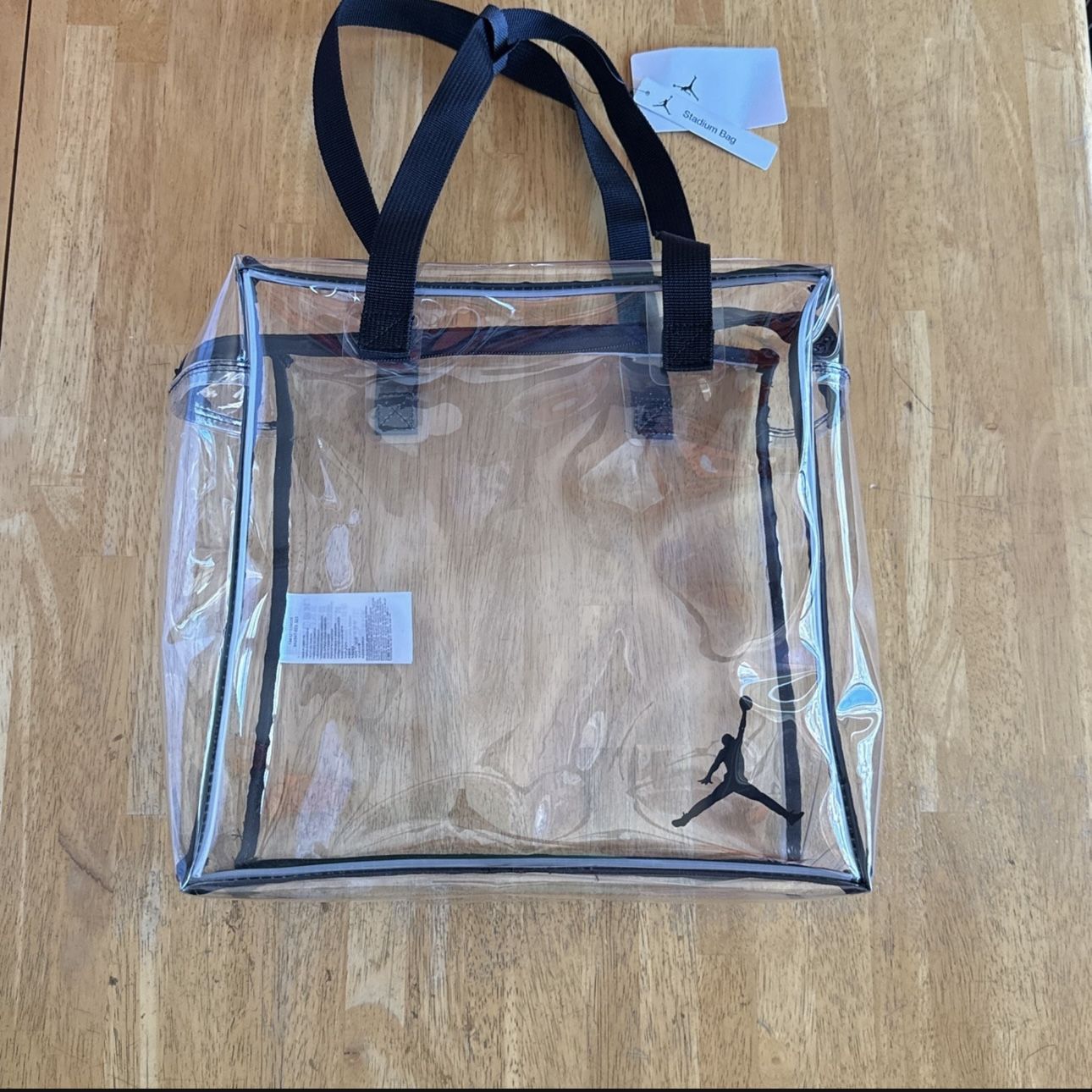 New Nike Jordan Clear Stadium Tote Bag Backpack Purse Sports Events
