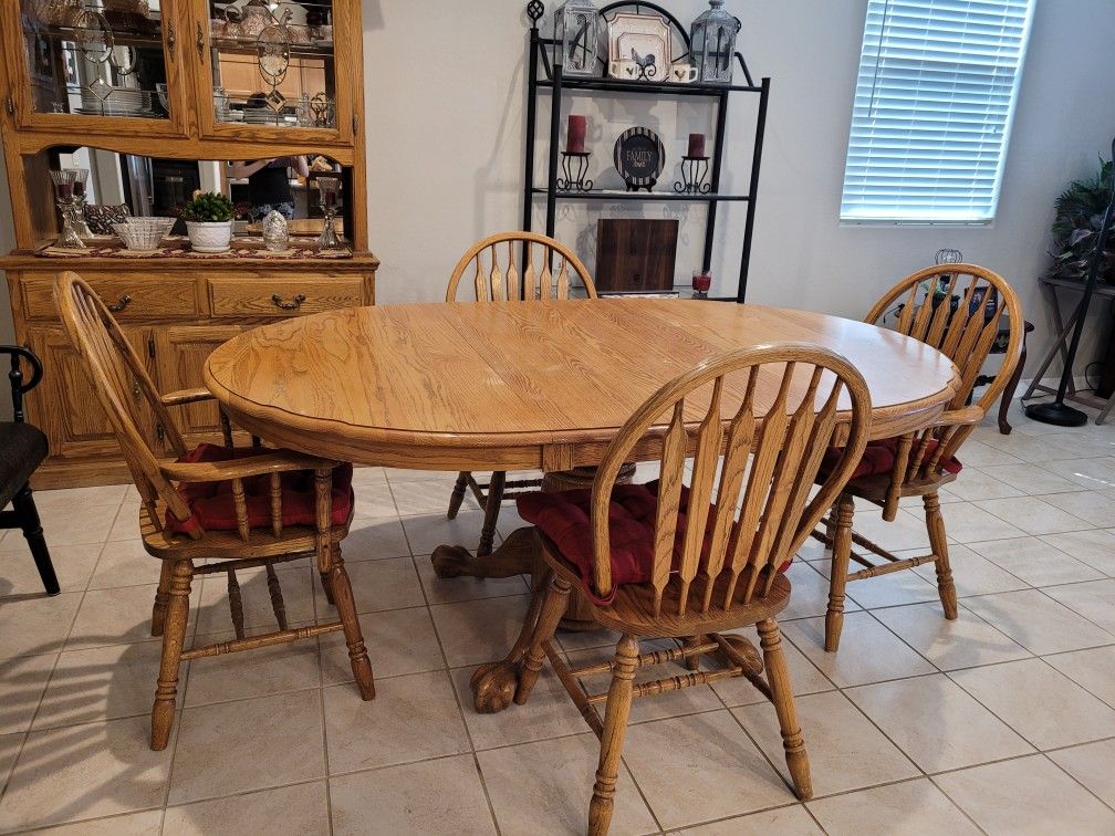 Oak Dining Table With 4 Chairs