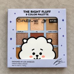 The Creme Shop BT21 RJ The Right Fluff 9 Color Eyeshadow Palette BTS Kpop New