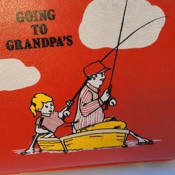 Vintage going to grandpa's House suitcase