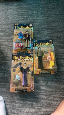 The Beatles yellow submarine figures