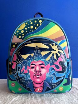 Loungefly Jimi Hendrix Psychedelic Glow Landscape Backpack