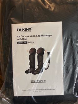 FIT KING Air Compression Leg Massager with Heat – Brand New (Open Box)
