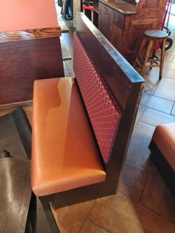 Restaurant Booth Bench – Long Single Seat, Matching Pair