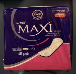 6 Packages Of Kroger Super Maxi Pads