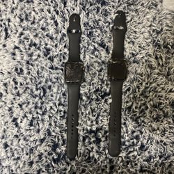 2 Broken Apple Watches 