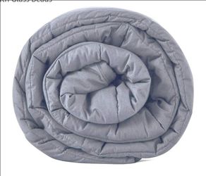 Gray Weighted Blanket with Glass Beads 15 lbs.