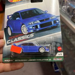 Hotwheels Modern Classics Mitsubishi Lancer Evolution VI 1:64 Scale Diecast 
