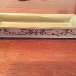 Holly And Berries Tray Can Hold Food Or Candles Etc.