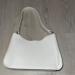  White Faux Leather Disco Pearl THEME hobo Bag Handbag Purse