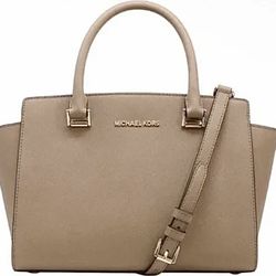 Michael Kors Selma MD TZ Satchel Dark Khaki