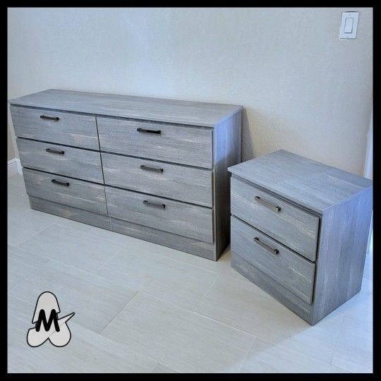 NEW DOUBLE DRESSER WITH A NIGHT STAND 😊 ASSEMBLED
