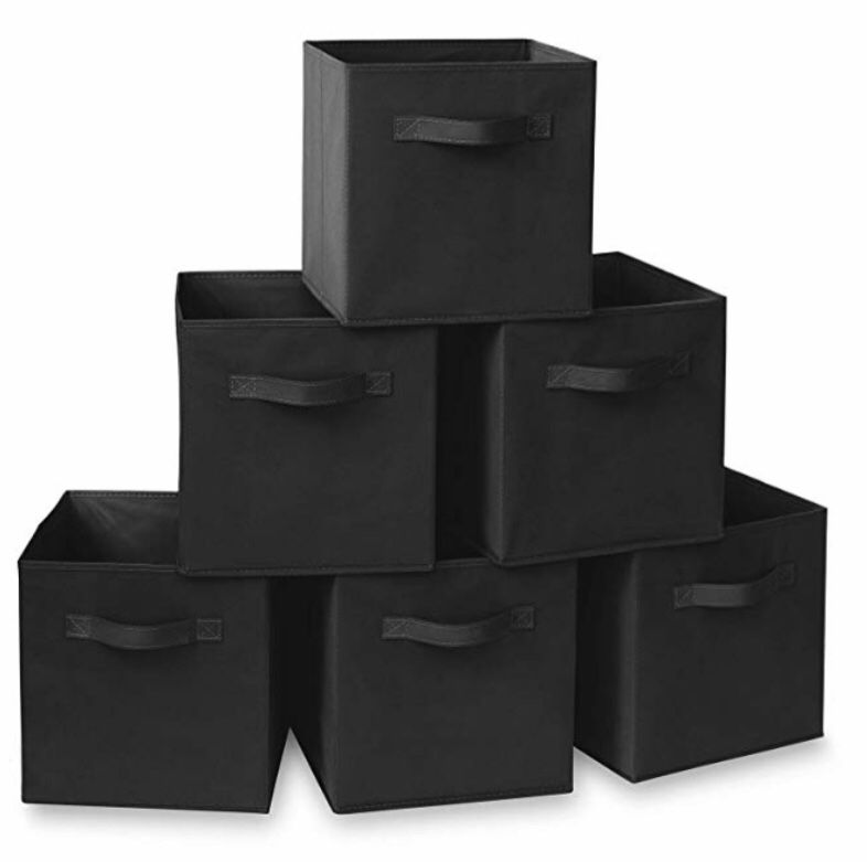 New Set of 6 Cloth Storage Drawers Black (Tarpon Springs)