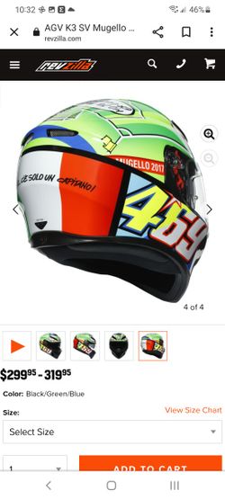 AGV K3 SV ROSSI MUGELLO 2017 HELMET for Sale in Palm Desert, CA