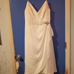 Ruched Charmeuse Sheath dress with Brooch