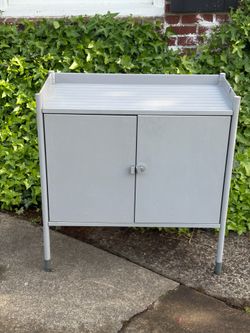 Grey metal cabinet