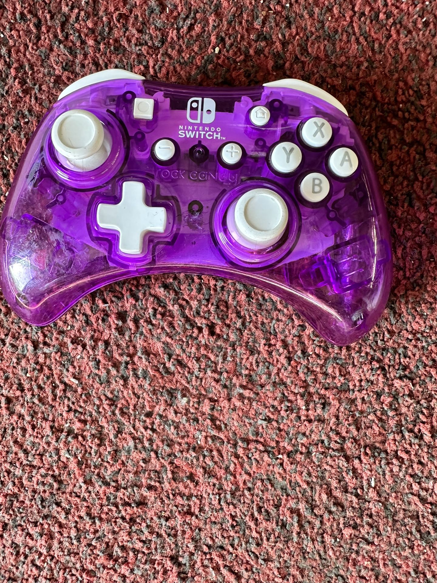 Purple Transparent Nintendo Switch Controller