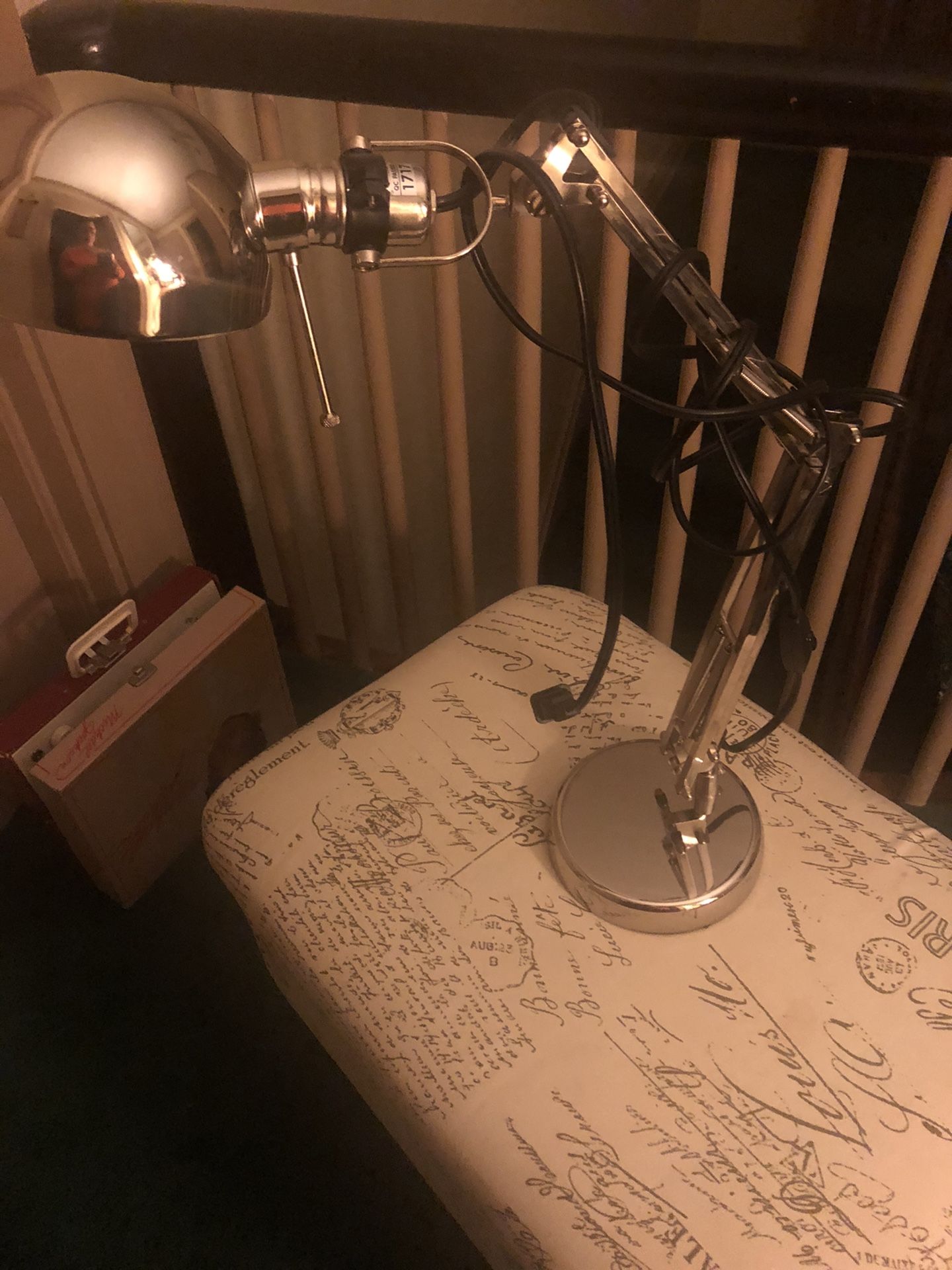 Silver desk lamp
