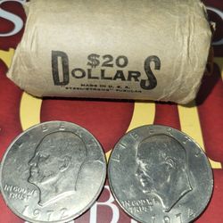Full Roll Off   20   Eisenhower  Dollar Coins    Make An Offer 