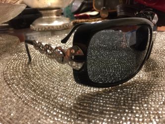 Authentic black Versace sunglasses gently used
