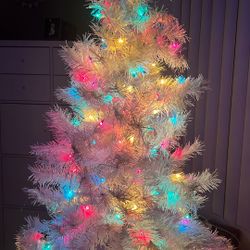 Prelit White Christmas Tree Beautiful!